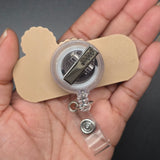 Black Nurse Bandage Badge Reel — Personalized ID Holder