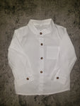 Boys Mock Neck Button Up Shirt